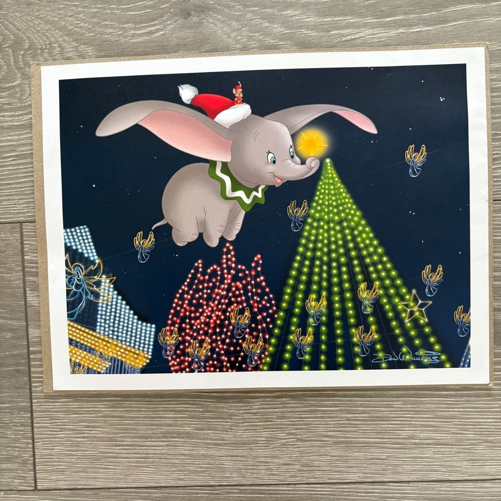 Dumbo's Light Flight Disney‎ Commemorative Lithograph By Don Williams Art